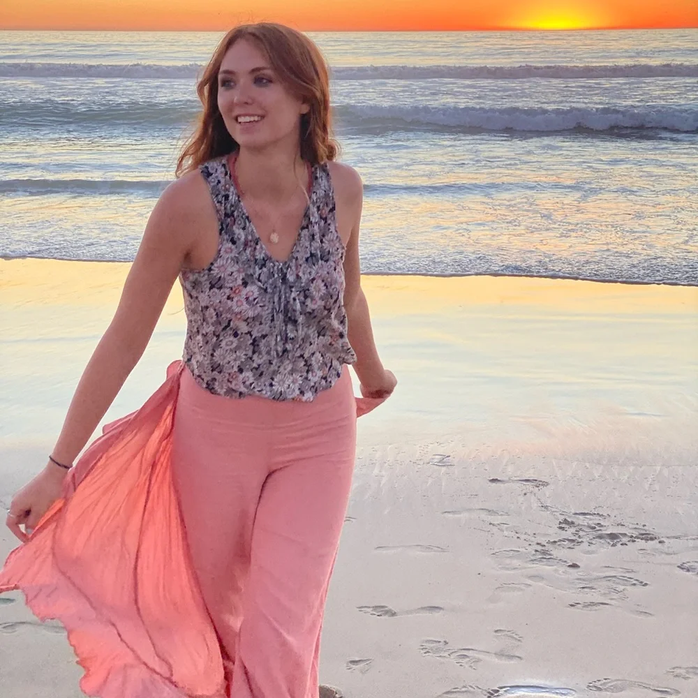 Free People pink wraps pants/skirt - Picture 6 of 15